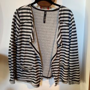 Jessica Simpson Striped Terry Cloth Cardigan